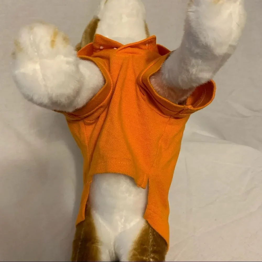 Canine Style Orange Alligator Polo Shirt Sz S/M